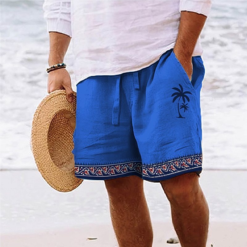 Pantaloncini da spiaggia stampati, estivi, alla moda, larghi, con coulisse, abbigliamento da uomo