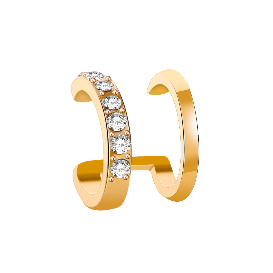 Micro-inlaid Zircon Six-pointed Star Ear Bone Clip Female Sen Super Fairy