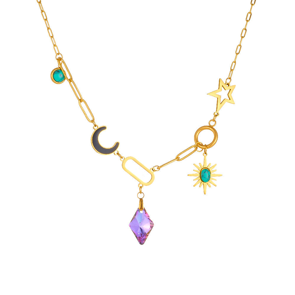 Affordable Luxury Fashion Stainless Steel Clavicle Chain Necklace