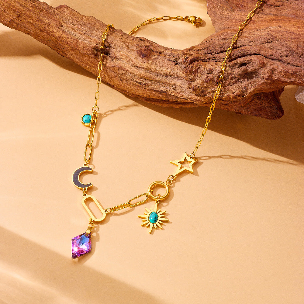 Affordable Luxury Fashion Stainless Steel Clavicle Chain Necklace