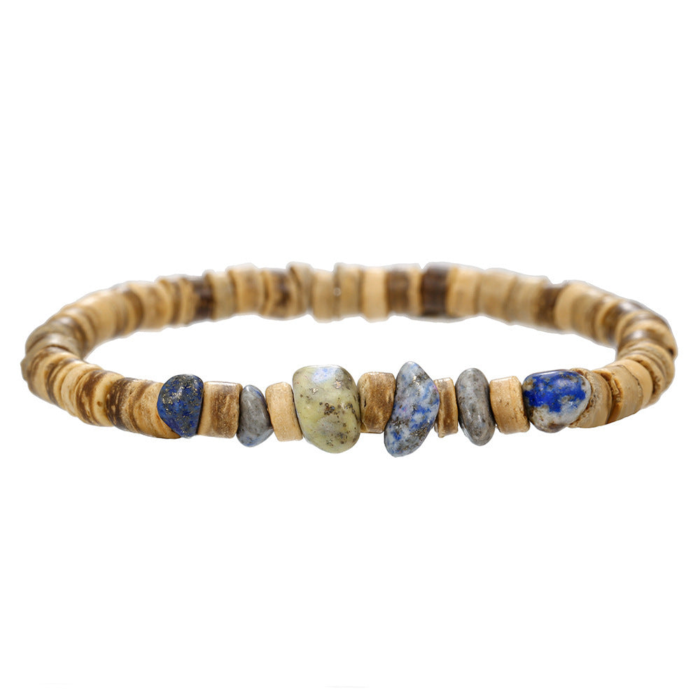 Simple Turquoise Wooden Bead Bracelet
