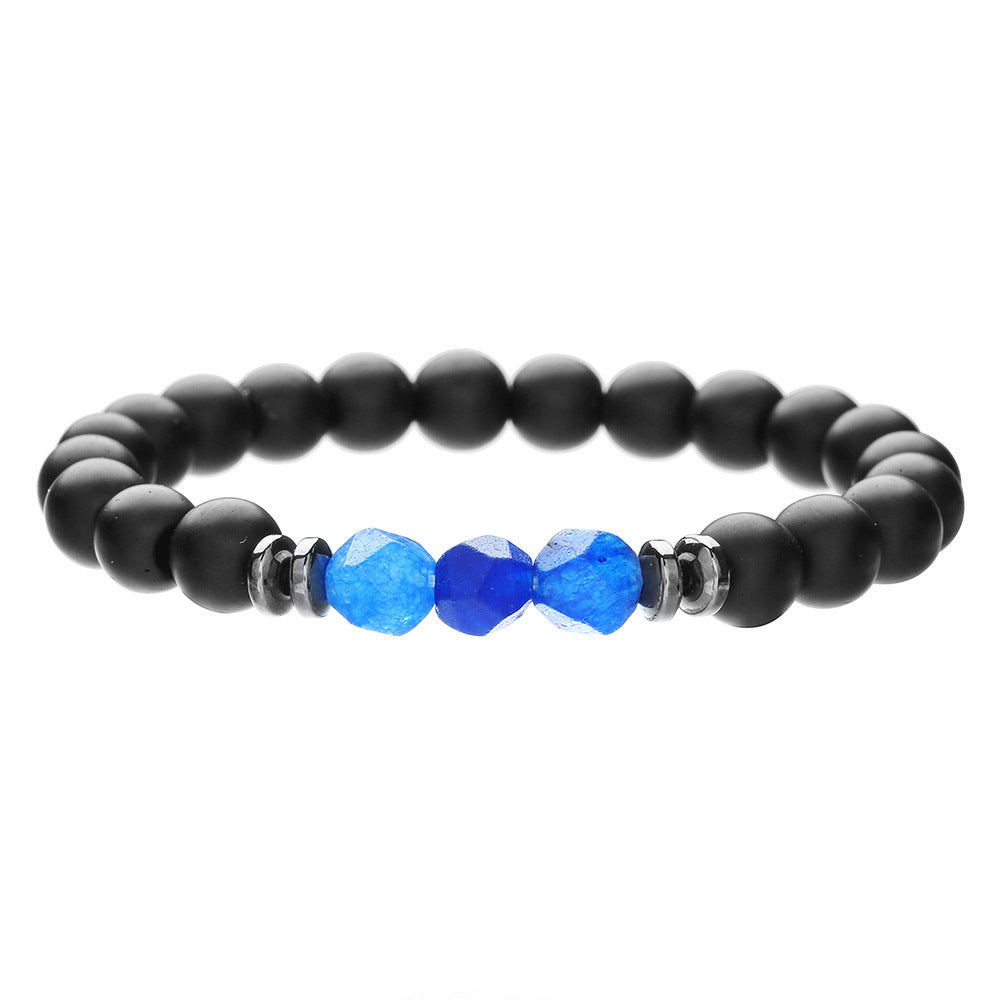 Simple Turquoise Wooden Bead Bracelet