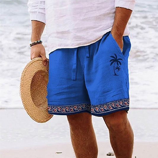 Pantaloncini da spiaggia stampati, estivi, alla moda, larghi, con coulisse, abbigliamento da uomo