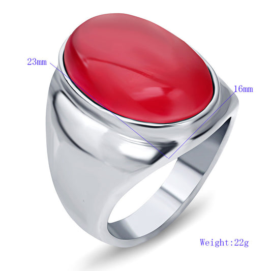 Stainless steel cast three-color ring