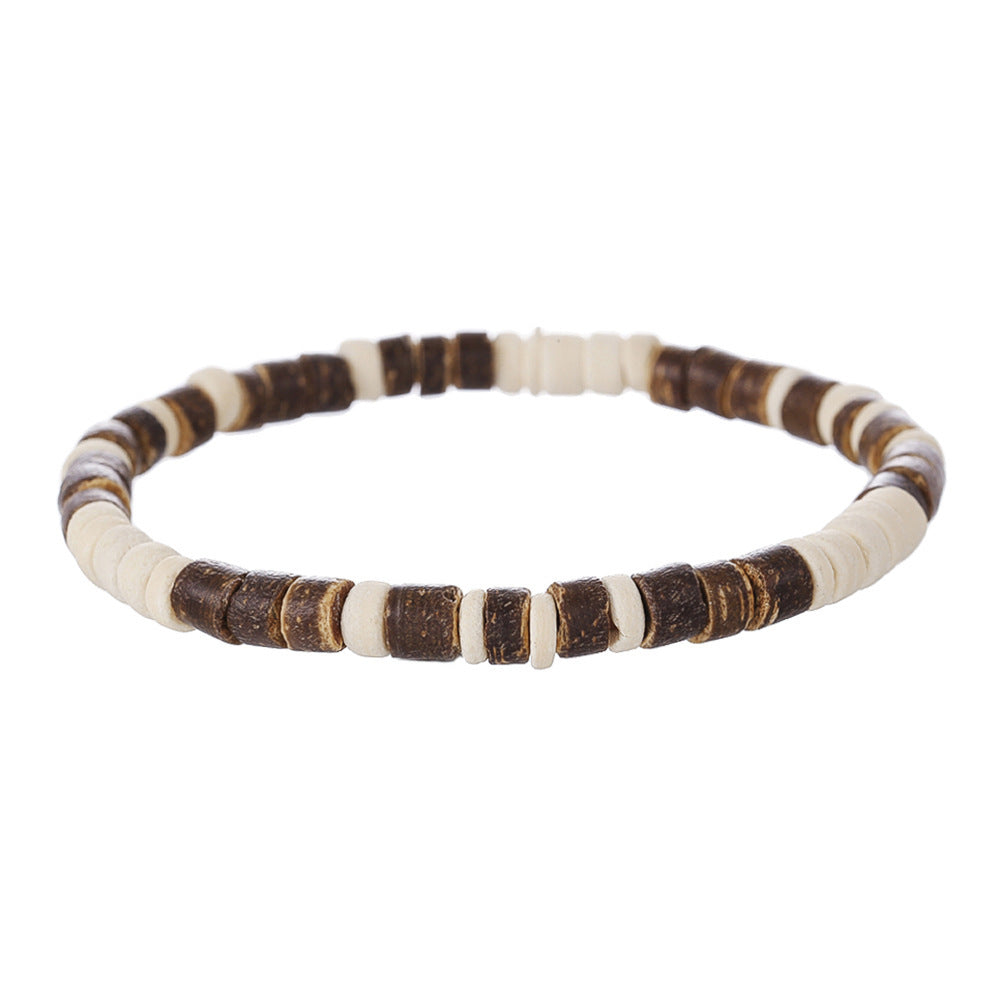 Simple Turquoise Wooden Bead Bracelet