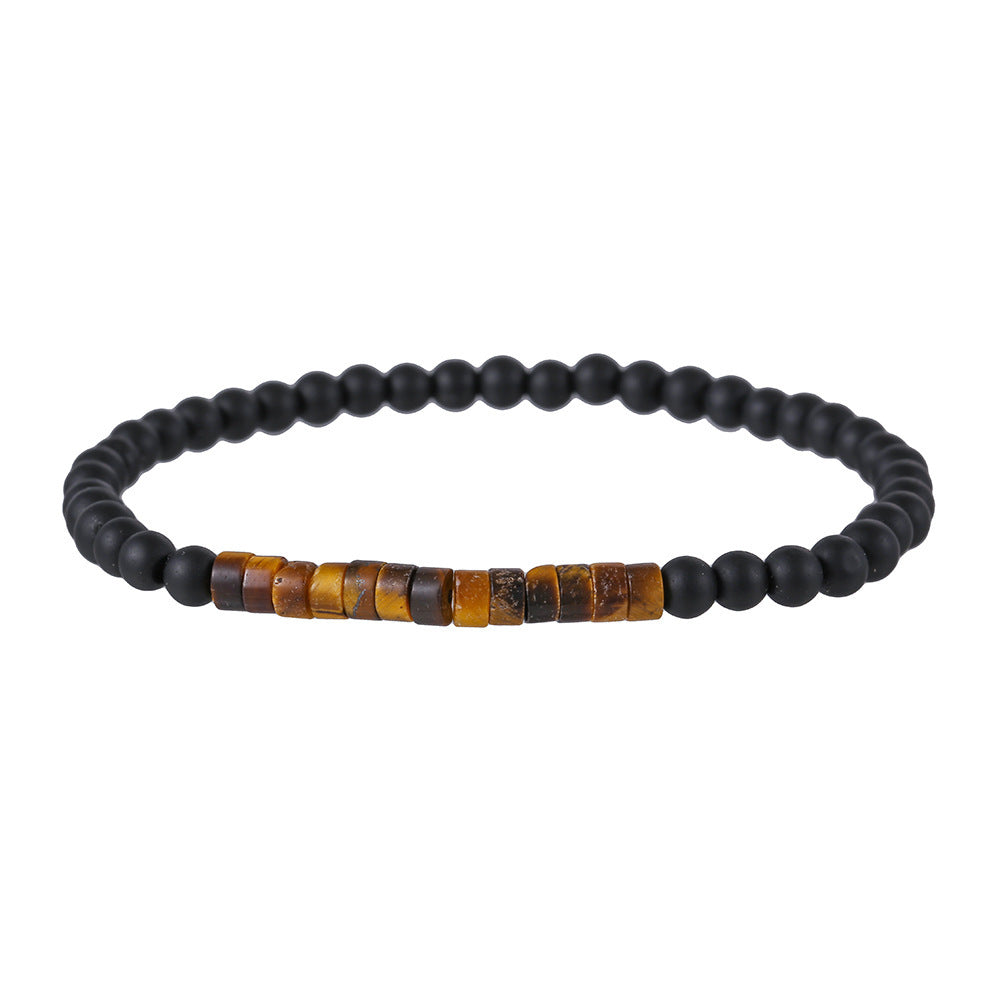 Simple Turquoise Wooden Bead Bracelet