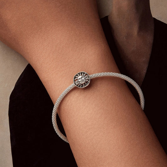Hollow Apollo Guard Beaded S925 Sterling Silver