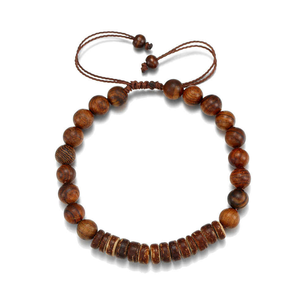 Simple Turquoise Wooden Bead Bracelet