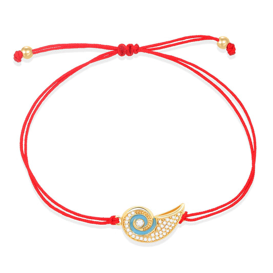 Conch Red Rope Simple Bracelet