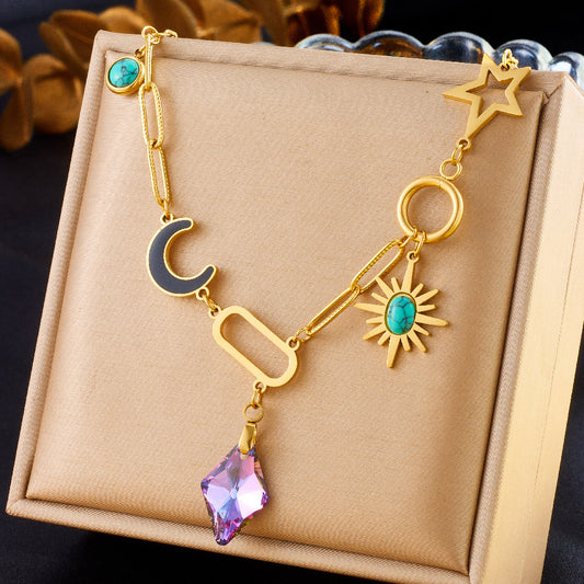 Affordable Luxury Fashion Stainless Steel Clavicle Chain Necklace