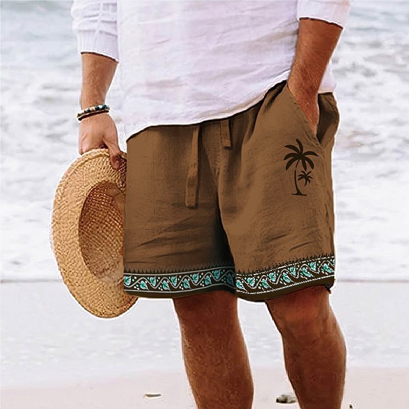 Pantaloncini da spiaggia stampati, estivi, alla moda, larghi, con coulisse, abbigliamento da uomo