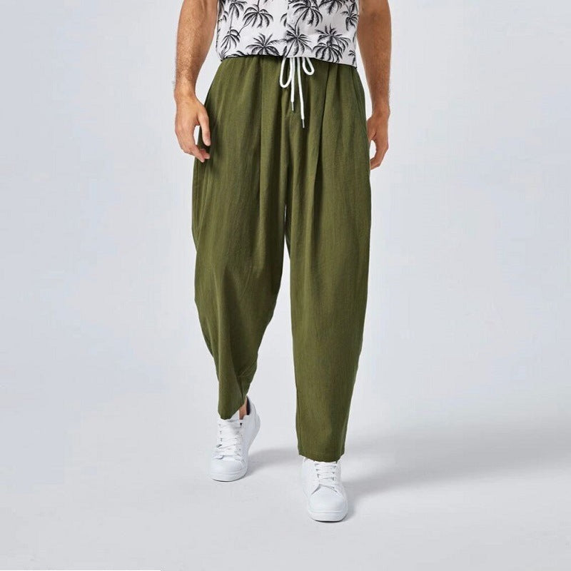 Men Loose Linea Plus Size Pants