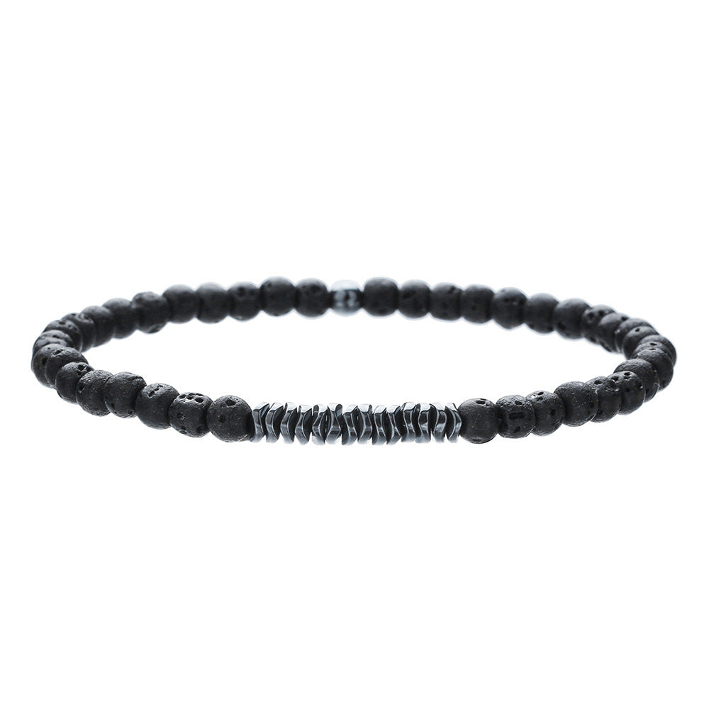 Simple Turquoise Wooden Bead Bracelet