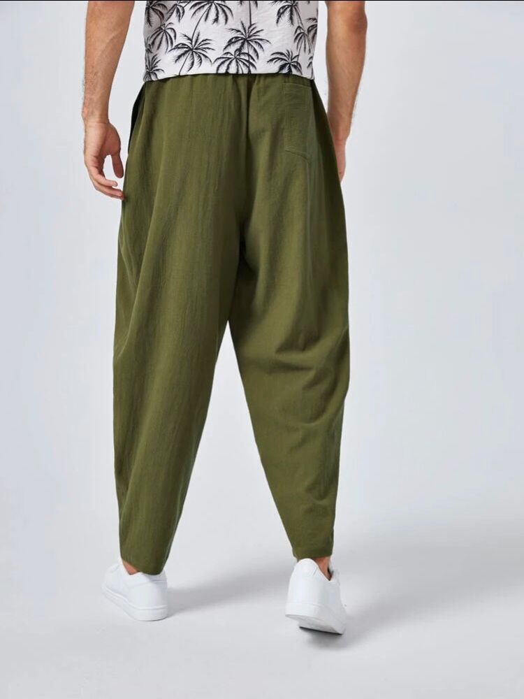 Men Loose Linea Plus Size Pants