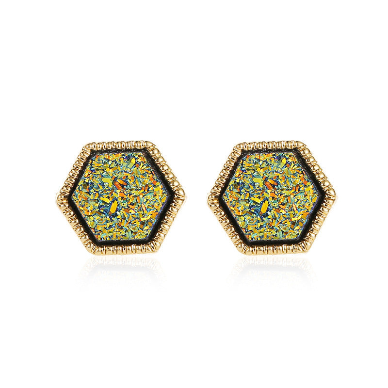 Female Symphony Hexagon Star Earrings