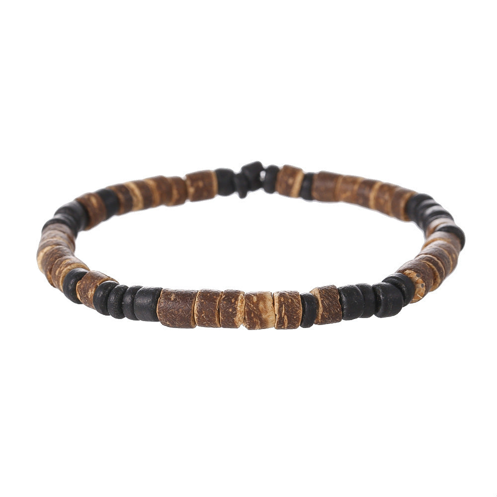 Simple Turquoise Wooden Bead Bracelet